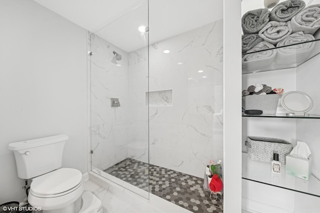 5862 N Lincoln Ave Unit 3A, Chicago, IL 60659 - bathroom with marble finish flooring and a marble finish shower