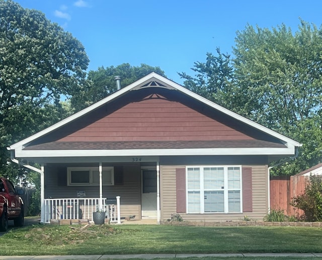 324 S Gladstone Ave, Aurora, IL 60506 - view of front of home featuring covered porch and roof with shingles