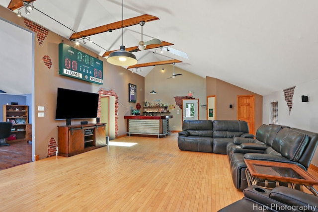 1504 N Denali Trl, Mchenry, IL 60050 - living room with hardwood / wood-style flooring and high vaulted ceiling