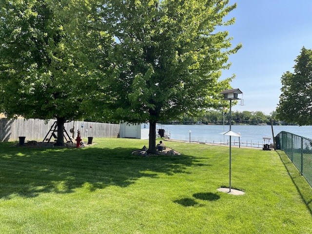 1905 E Grand Ave, Lindenhurst, IL 60046 - view of yard featuring a water view