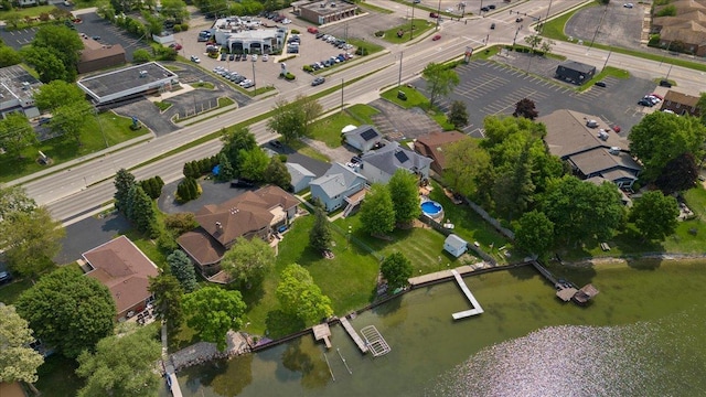 1905 E Grand Ave, Lindenhurst, IL 60046 - aerial view of property and surrounding area with a large body of water