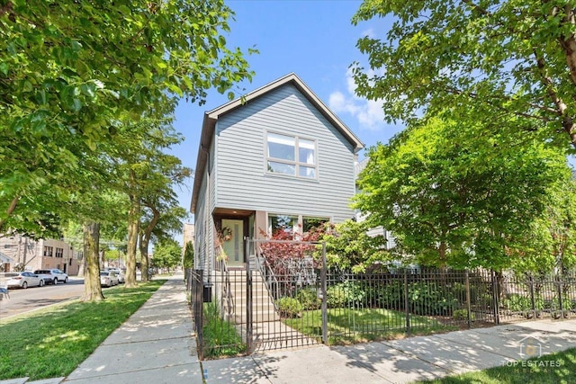 3800 N Christiana Ave, Chicago, IL 60618 - view of front of property featuring a fenced front yard
