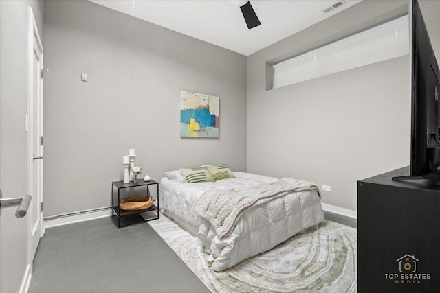 3800 N Christiana Ave, Chicago, IL 60618 - bedroom with baseboards and a ceiling fan