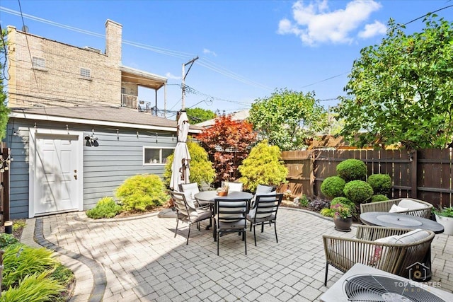 3800 N Christiana Ave, Chicago, IL 60618 - view of patio featuring outdoor dining space