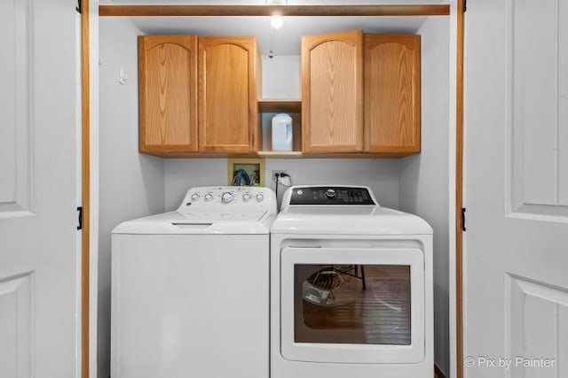 987 Split Rail Dr, Carol Stream, IL 60188 - washroom with cabinet space and washing machine and clothes dryer