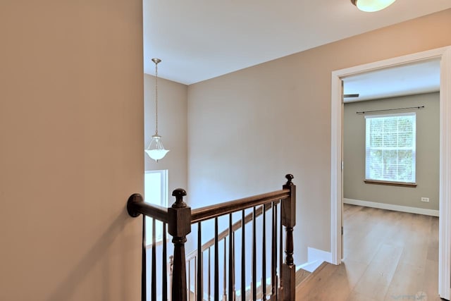 2141 Bluemist Dr, Aurora, IL 60504 - corridor with an upstairs landing and light wood-type flooring