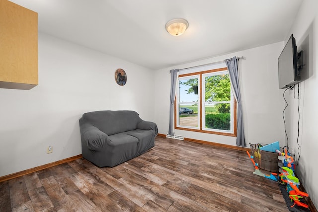 15181 Willow Run Dr, Dekalb, IL 60115 - sitting room featuring wood finished floors and baseboards