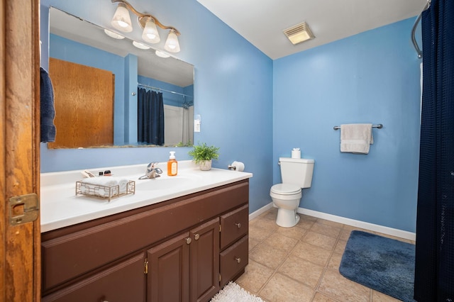 15181 Willow Run Dr, Dekalb, IL 60115 - bathroom featuring vanity, tile patterned flooring, and a shower with curtain