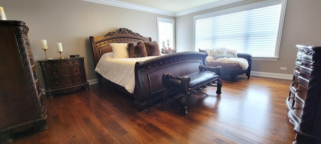 3004 Wayland Ave, Elgin, IL 60124 - bedroom with wood finished floors, multiple windows, and crown molding