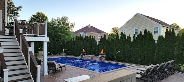 3004 Wayland Ave, Elgin, IL 60124 - outdoor pool featuring stairs and a patio area