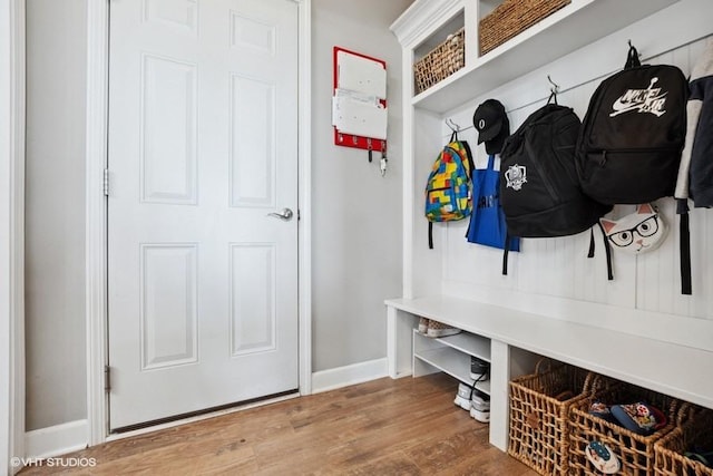 26930 Thornwood Blvd, Plainfield, IL 60585 - mudroom featuring baseboards and wood finished floors