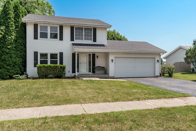 5971 Whispering Way, Loves Park, IL 61111 - traditional home featuring a garage and asphalt driveway