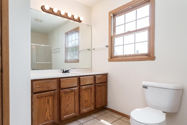 5971 Whispering Way, Loves Park, IL 61111 - full bath with vanity, a shower with shower door, and tile patterned floors