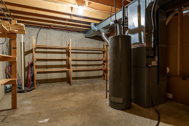 5971 Whispering Way, Loves Park, IL 61111 - unfinished below grade area featuring water heater and heating unit