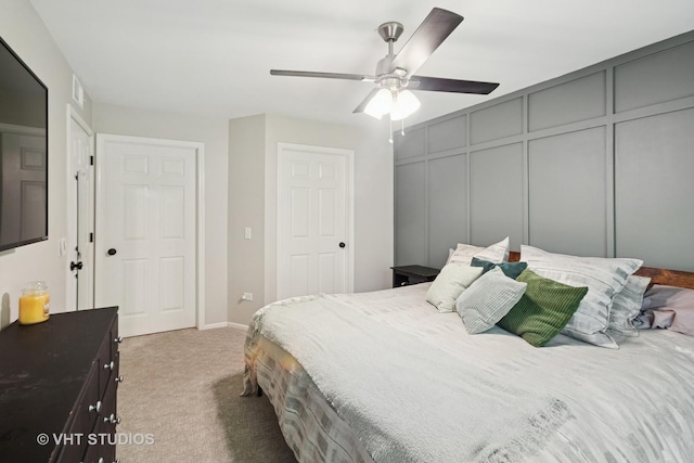 30W020 Mayfair Ct Unit 20, Warrenville, IL 60555 - carpeted bedroom with ceiling fan and baseboards