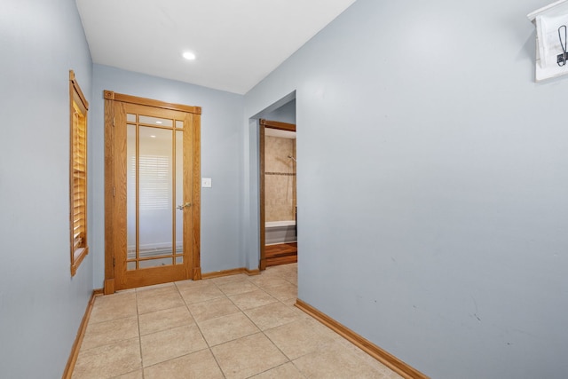 26050 S Locust Pl, Monee, IL 60449 - hallway with recessed lighting and light tile patterned flooring