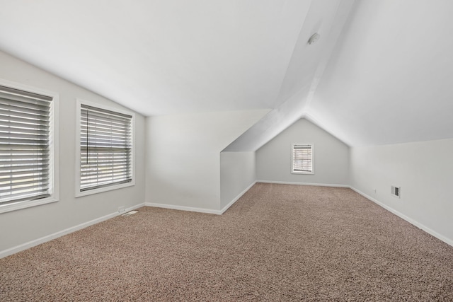 26050 S Locust Pl, Monee, IL 60449 - additional living space with lofted ceiling and carpet floors