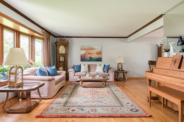 9S339 Cumnor Rd, Downers Grove, IL 60516 - living area featuring ornamental molding and light wood-style floors