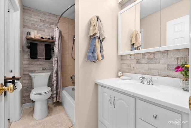 1703 Lakecliffe Dr Unit D, Wheaton, IL 60189 - full bathroom featuring vanity, tile patterned flooring, and shower / tub combo