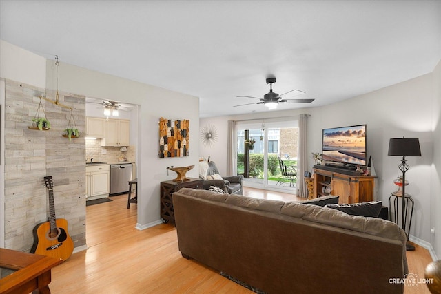 1703 Lakecliffe Dr Unit D, Wheaton, IL 60189 - living area with a ceiling fan and light wood-type flooring