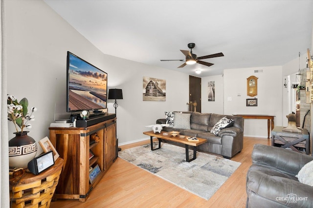 1703 Lakecliffe Dr Unit D, Wheaton, IL 60189 - living area featuring a ceiling fan and wood finished floors