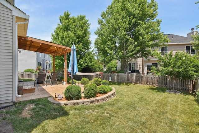 2590 Hennig Rd, Hampshire, IL 60140 - view of yard with a patio and a pergola
