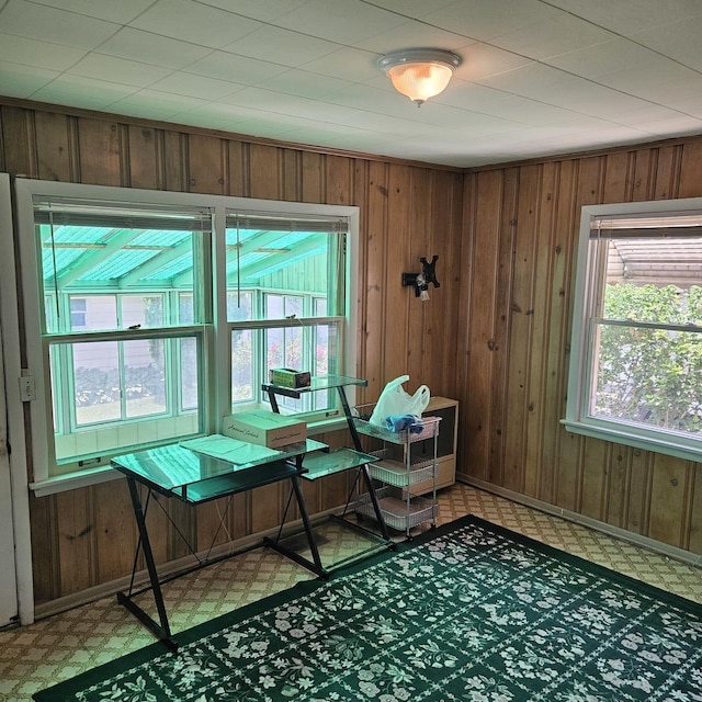 5823 W Addison St, Chicago, IL 60634 - living area featuring wooden walls and light floors