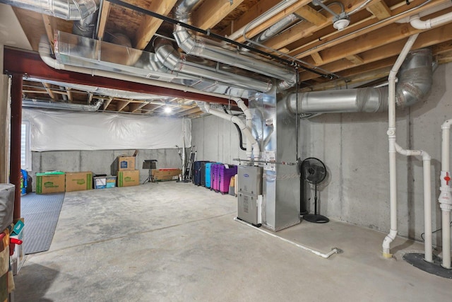 1917 Turtle Creek Ct, Aurora, IL 60503 - unfinished below grade area with heating unit