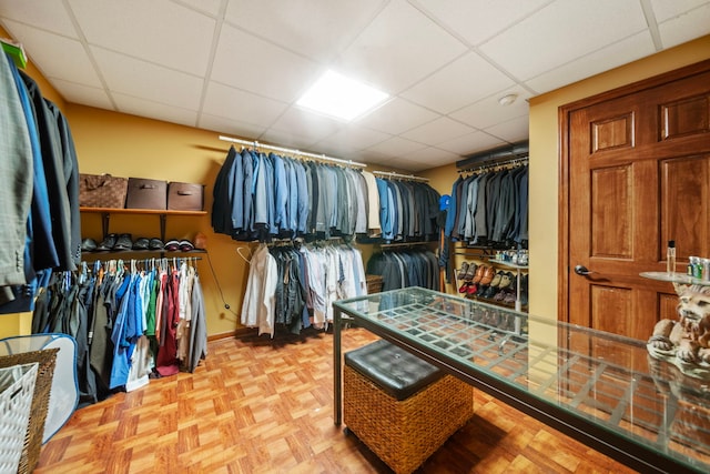 26200 W Chatham Dr, Plainfield, IL 60585 - walk in closet with a paneled ceiling