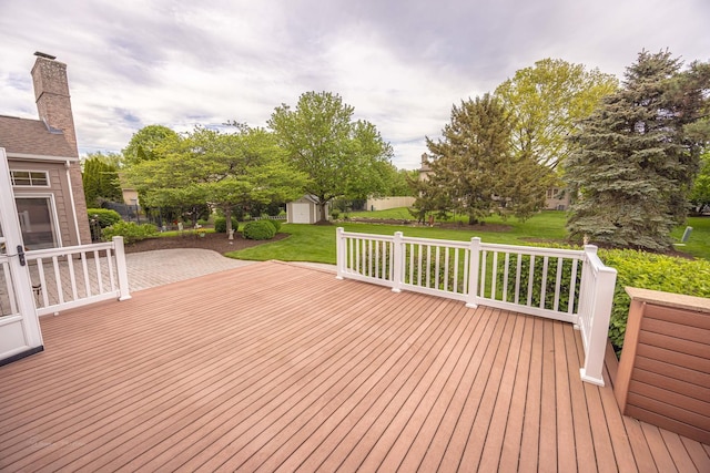 14803 S Hawthorn Cir, Plainfield, IL 60544 - deck with a storage unit and a lawn