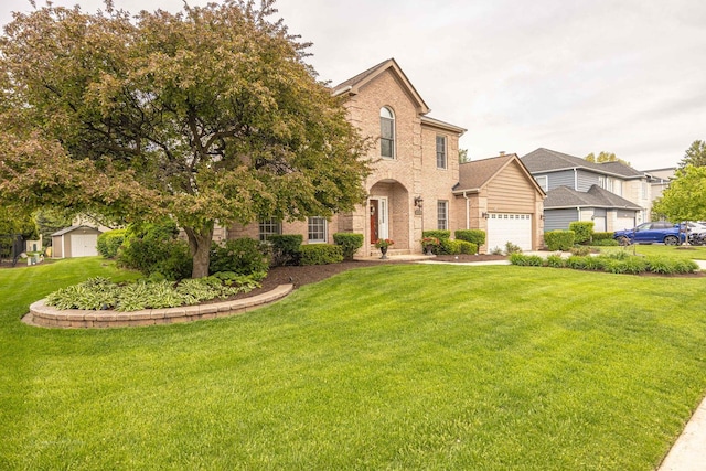 14803 S Hawthorn Cir, Plainfield, IL 60544 - view of front of property featuring brick siding and a front lawn