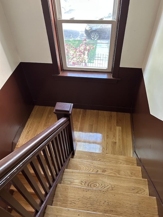 3247 W Berteau Ave, Chicago, IL 60618 - stairway with wood finished floors