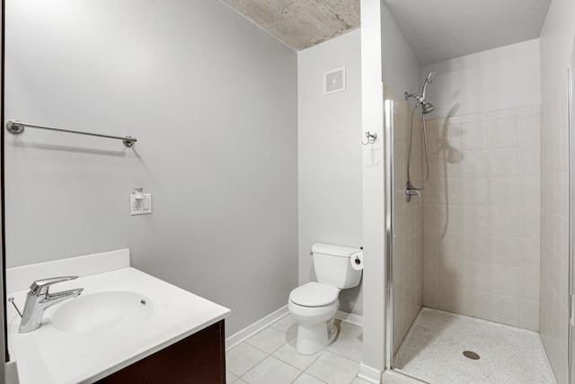 611 S Wells St Unit 1304, Chicago, IL 60607 - full bath with tiled shower, vanity, and tile patterned flooring