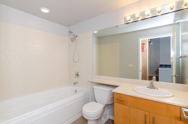 1040 W Adams St Unit 257, Chicago, IL 60607 - full bathroom with shower / bathtub combination, vanity, and recessed lighting