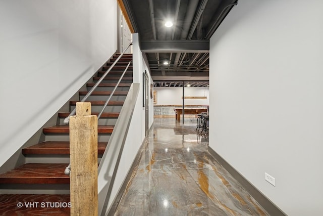 605 Red Cypress Dr, Cary, IL 60013 - stairway with marble tiled floors and baseboards