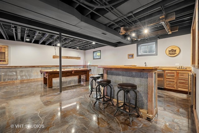 605 Red Cypress Dr, Cary, IL 60013 - indoor wet bar featuring pool table