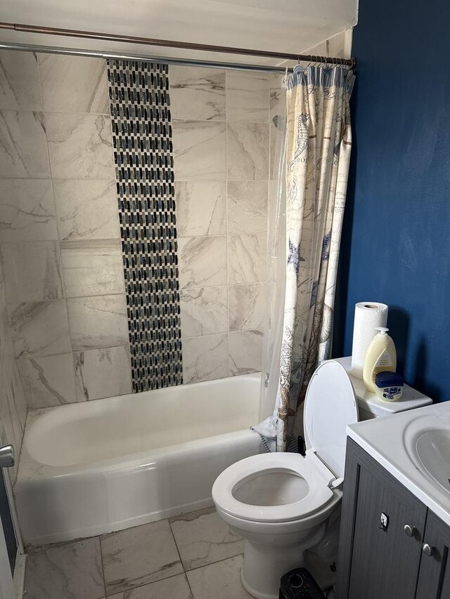 11642 S Loomis St, Chicago, IL 60643 - full bath with marble finish flooring, shower / bath combination with curtain, and vanity