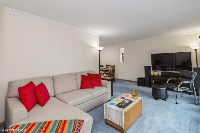 5705 N Oketo Ave, Chicago, IL 60631 - carpeted living room featuring ornamental molding and baseboards