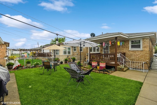 5705 N Oketo Ave, Chicago, IL 60631 - rear view of house featuring brick siding and a deck