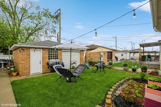5705 N Oketo Ave, Chicago, IL 60631 - fenced backyard with an outdoor structure