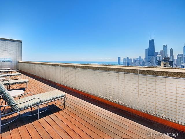 1550 N Lake Shore Dr Unit 3G, Chicago, IL 60610 - deck featuring a skyline view