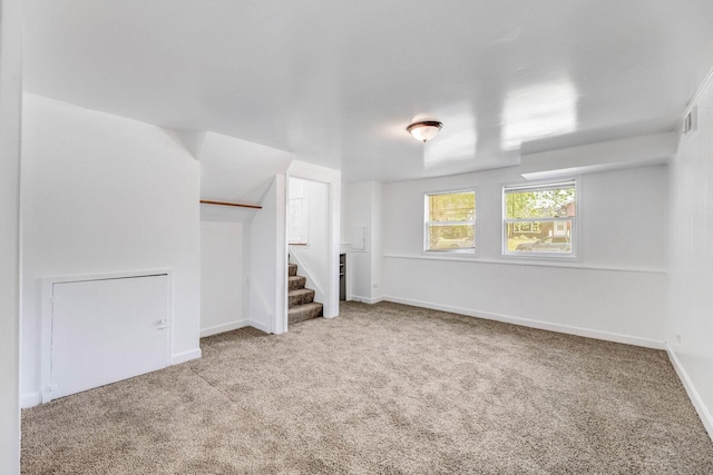 3317 Birchwood Dr, Hazel Crest, IL 60429 - carpeted empty room with baseboards and stairs