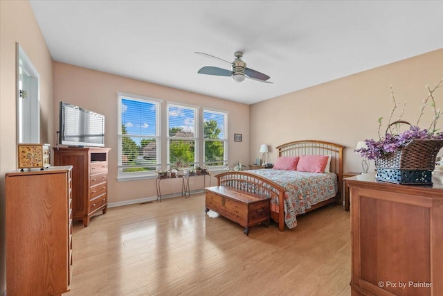 2519 Imgrund Rd, North Aurora, IL 60542 - bedroom with light wood-style floors and ceiling fan