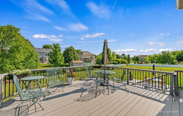 2519 Imgrund Rd, North Aurora, IL 60542 - wooden terrace with outdoor dining space