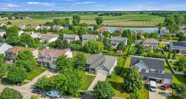 2519 Imgrund Rd, North Aurora, IL 60542 - aerial perspective of suburban area with a large body of water