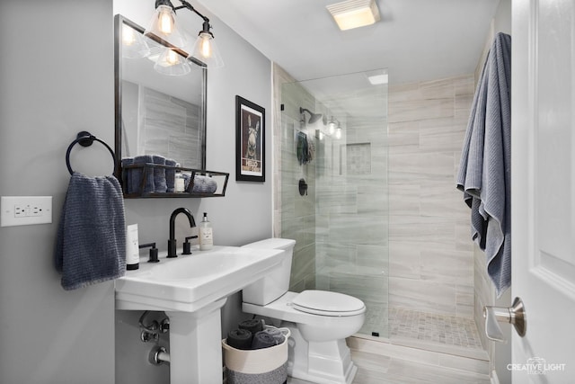 40W379 E Laura Ingalls Wilder Rd, Saint Charles, IL 60175 - full bathroom featuring a tile shower and toilet