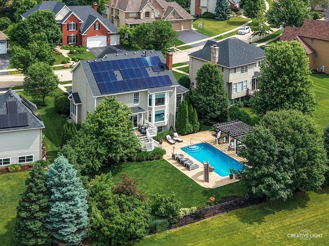 40W379 E Laura Ingalls Wilder Rd, Saint Charles, IL 60175 - aerial perspective of suburban area featuring a pool