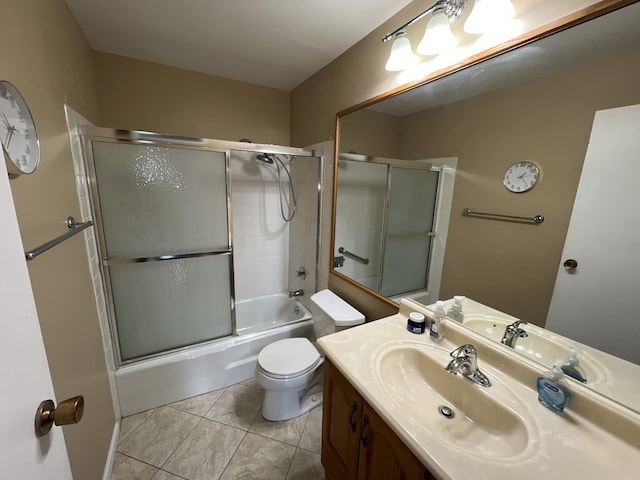 900 E Wilmette Rd Unit 411, Palatine, IL 60074 - full bath featuring vanity, bath / shower combo with glass door, and tile patterned floors