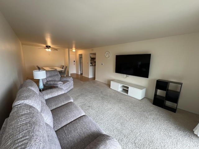 900 E Wilmette Rd Unit 411, Palatine, IL 60074 - carpeted living room with ceiling fan