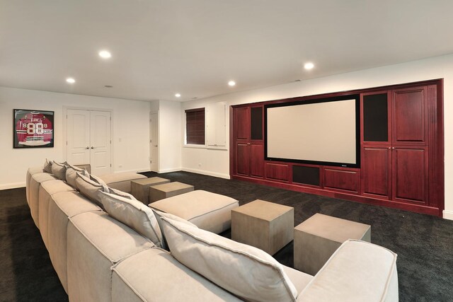1630 Ridge Rd, Highland Park, IL 60035 - cinema room with recessed lighting and dark colored carpet